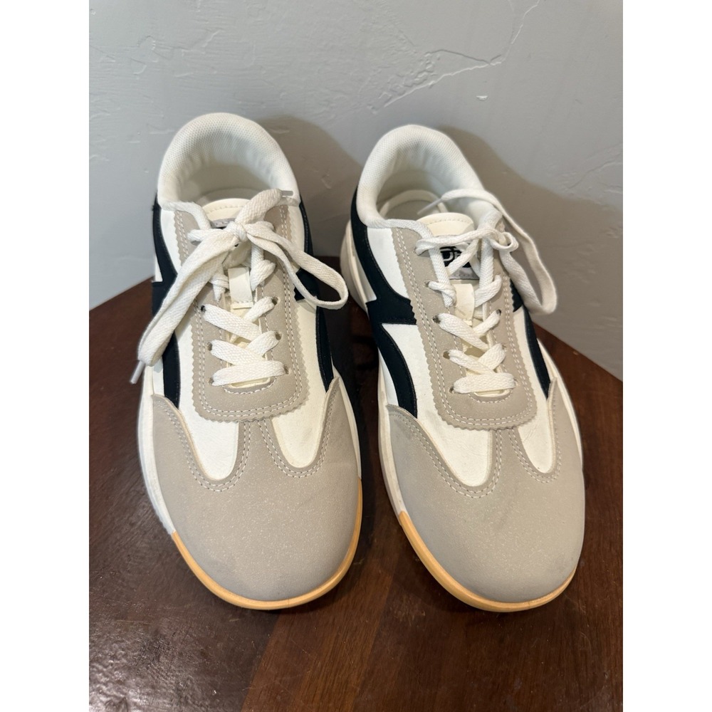 DF De Florance Shoes Womens Sneakers US Size 9 Tan Black White Design In Italy